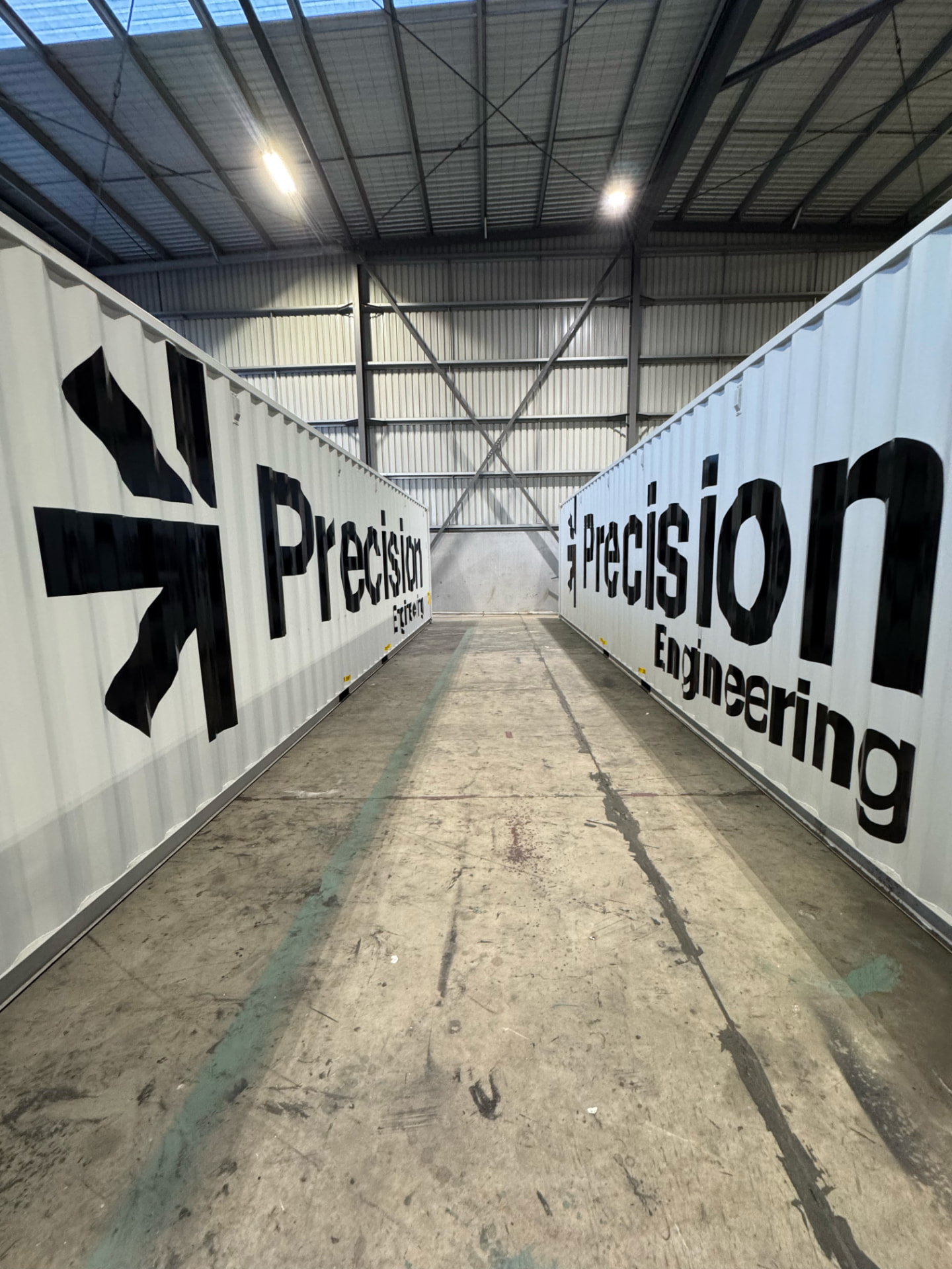 Precision Engineering cut vinyl graphics on shipping containers